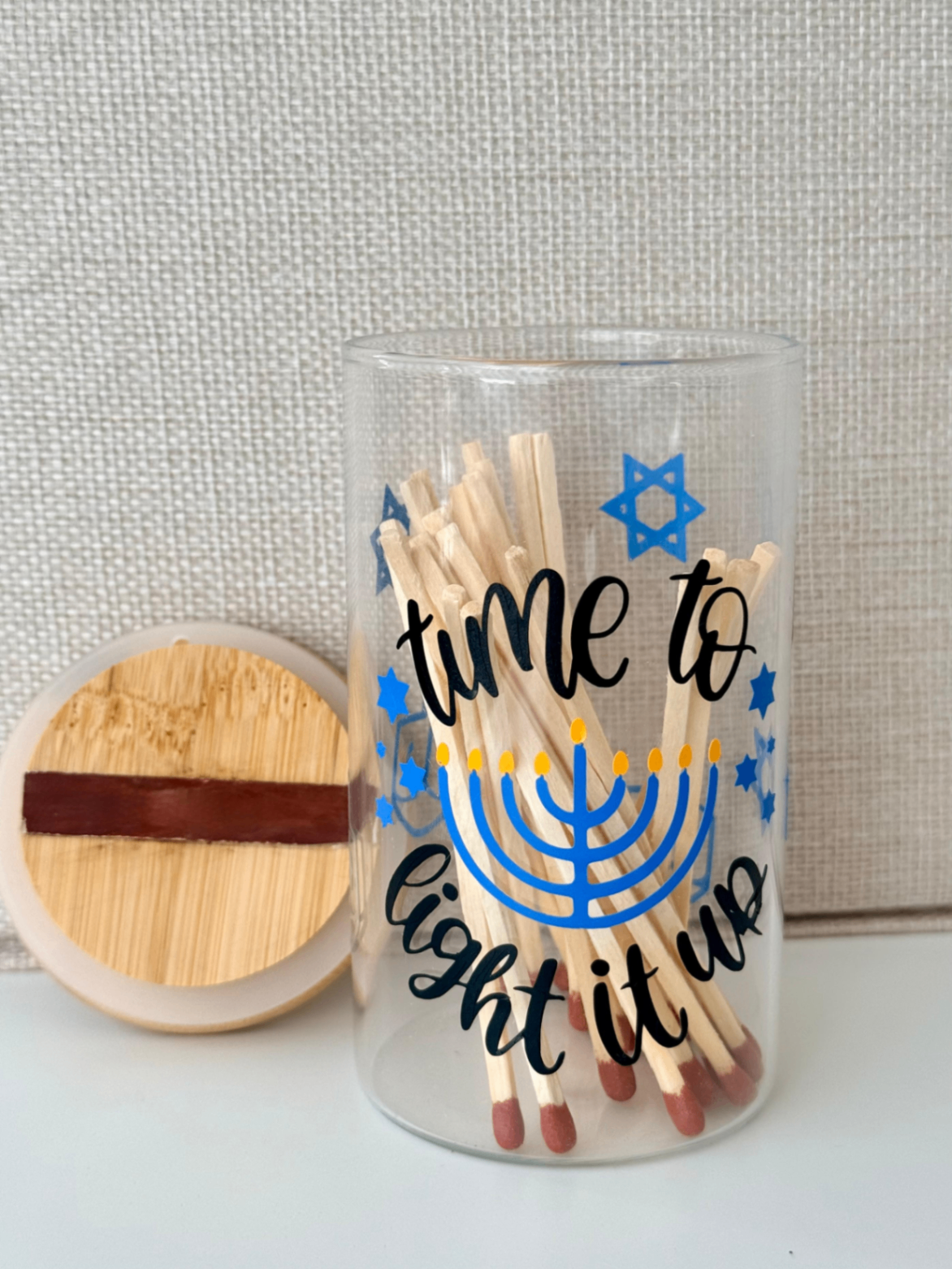 Hanukkah Match Jar