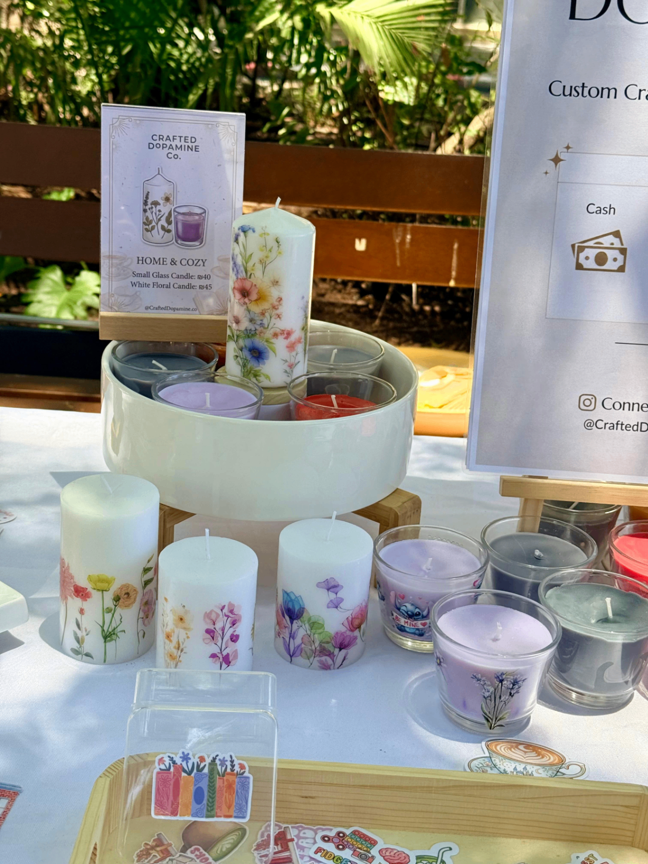 Floral Candle Booth